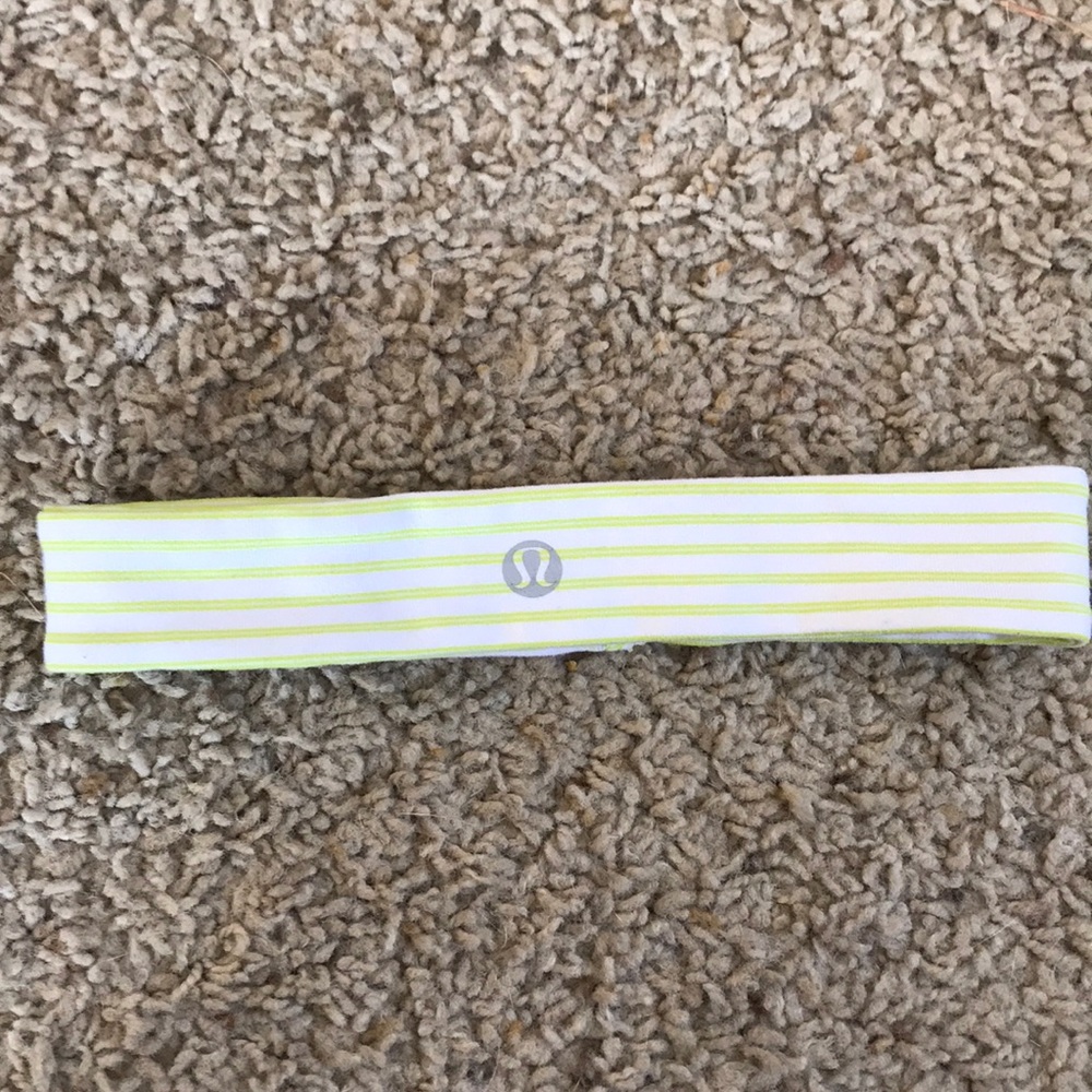 Like Green and White Lululemon Headband